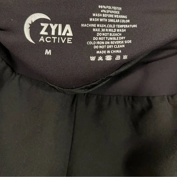 Zyia Active Black Camo 5 Star Running Workout Shorts M - Picture 11 of 12